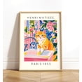 thumbnail image 1 of Orange Tabby Cat Bathroom Wall Art, Unframed Paper Poster 11x14in, 1 of 4