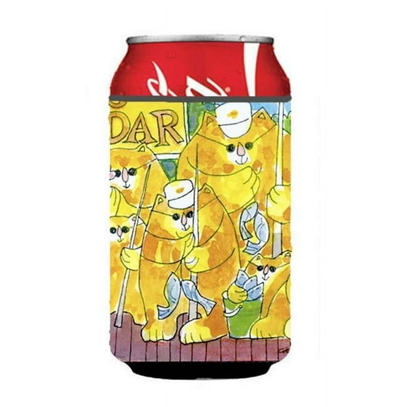 Orange Tabby Fishing Cats Can Or Bottle Hugger