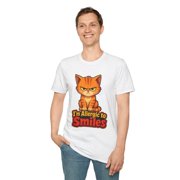 Orange Tabby Kitten Funny Cat Grumpy Meme Attitude Cute Unisex Softstyle T-Shirt