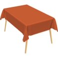thumbnail image 1 of Orange Table Cloth, 60x84 Inch Rectangle Polyester Fabric Tablecloth Thick,Wrinkle Resistant Washable Reusable Table Cover for Dining Picnic Outdoor Camping Anniversary Party Decoration, 1 of 7