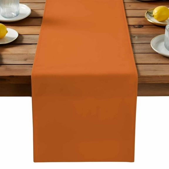 Orange Table Runner 13x72 Inch Solid Color Table Runners Dresser Scarves Holiday Kitchen Dining Table Decoration for Home Party Indoor