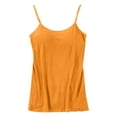 thumbnail image 1 of Orange Tank Tops for Women 2024, Camisole Tops for Women, Womens Cotton Camisole Adjustable Camisole With Frame Bra Stretch Undershirt, M, 1 of 3