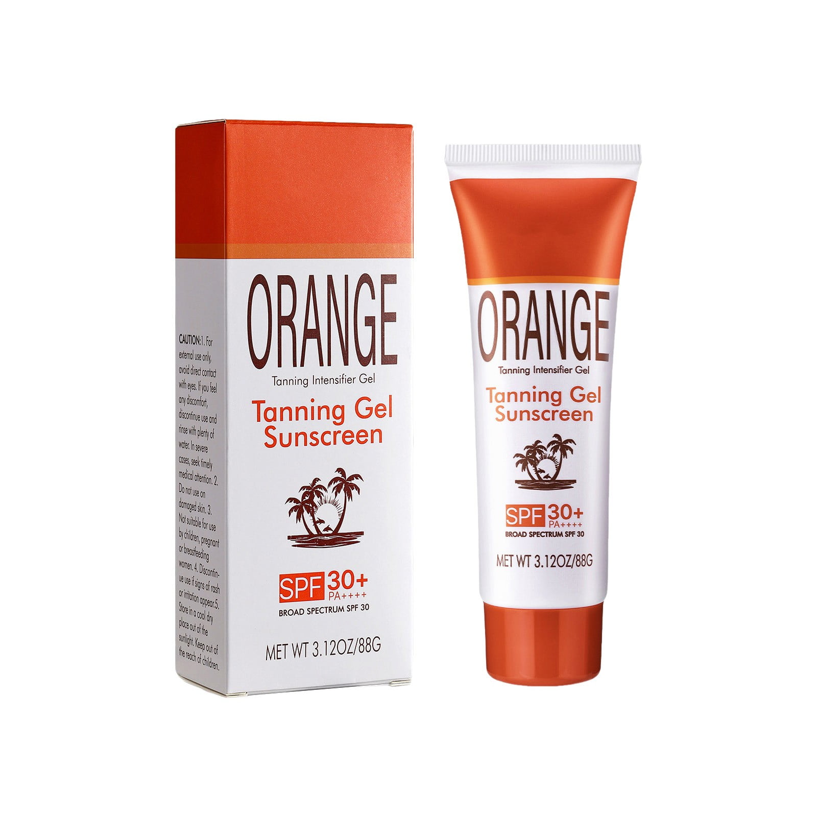 Orange Tanning Gel Sunscreen SPF 30 Gelee Tanning Bain De Soleil for ...