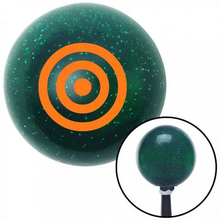Orange Target Green Metal Flake Shift Knob with M16 x 1.5 Insert Shifter Auto Brody