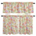 thumbnail image 1 of Orange Teal Purple Kitchen Curtains Sets for Windows 24 Inch Length, Modern Abstract Art Watercolor Rod Pocket Window Treatments Tier Curtains and Valances Set for Bedroom/Bathroom, 1 of 8