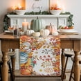 thumbnail image 1 of Orange Thanksgiving Fall Table Runner, Autumn Thanksgiving Kitchen Dining Table Decoration for Home Party Decor 13x36 Inches, 1 of 9