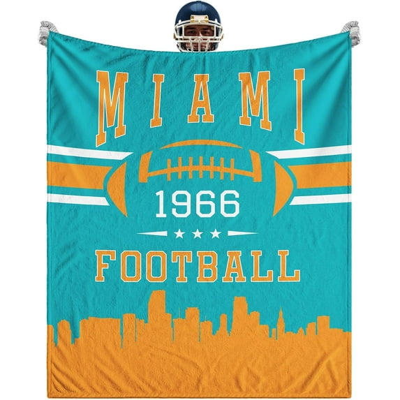 Orange Throw Blanket for Men Women Kids, Super Soft Lightweight Decorative Fleece Blanket for Living Room Bedroom All Seasons 50"X40"