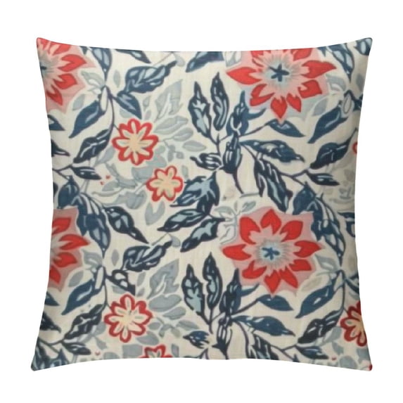 Orange Throw Pillow Covers,Cottage Rustic with Blooming Floral Pattern Pillowcases,Decorative Round Square Lumbar Pillows Cushion Covers for Couch Sofa Bed Chair Car