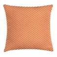 thumbnail image 1 of Orange Throw Pillow Cushion Cover, Abstract Repeating Diagonal Wavy Line Pattern Retro Style Ornament, Decorative Square Accent Pillow Case, 18 X 18 Inches, Burnt Orange and Pale Orange, by Ambesonne, 1 of 2