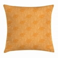 thumbnail image 1 of Orange Throw Pillow Cushion Cover, Rococo Style Floral Pattern with Rich Old Swirls and Floral Elements Foliage, Decorative Square Accent Pillow Case, 16 X 16 Inches, Orange and Beige, by Ambesonne, 1 of 2