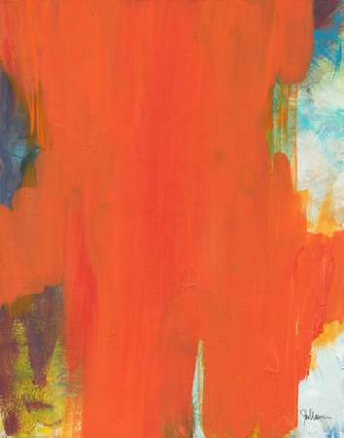 Orange Tide Canvas Art - Jan Weiss (22 x 28)