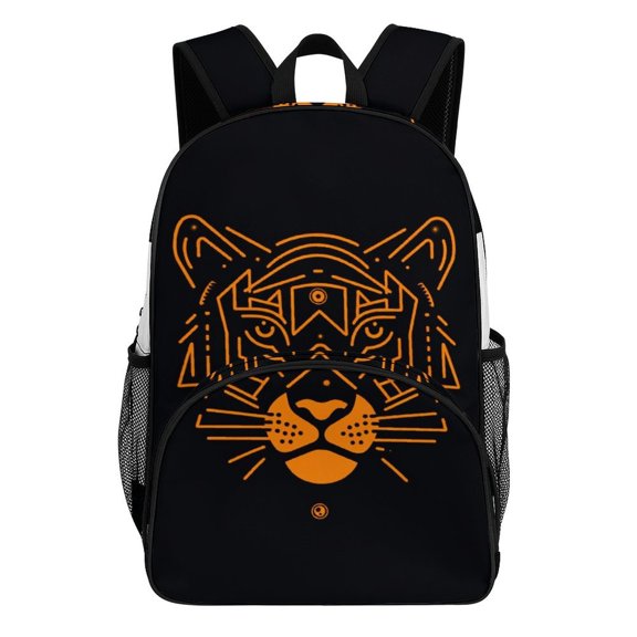 Orange Tiger Geometric Design Art Backpacks for Backpack for Bookbag