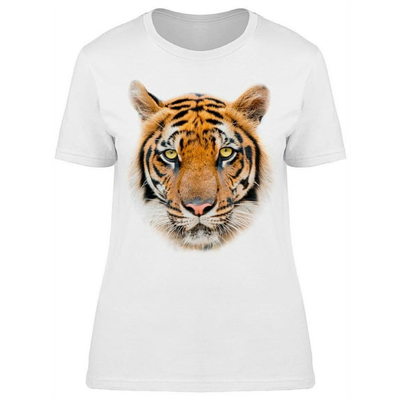 Orange Tiger Head Design  T-Shirt Women -Image by Shutterstock, Female Large