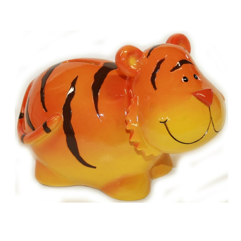 Orange Tiger with Chubby Cheeks Coin Bank - Walmart.com