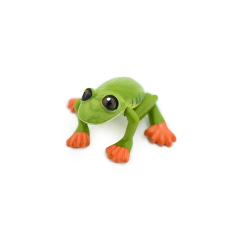 Orange Toed Frog Adjustable Posable Plastic Toy Realistic Rainforest Figure Model Replica Kids Educational Gift 2" F058 B193
