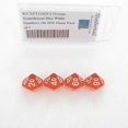 thumbnail image 1 of Orange Translucent Dice with White Numbers 10s D10 Aprox 16mm (5/8in) Pack of 4 Wondertrail, 1 of 1