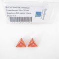 thumbnail image 1 of Orange Translucent Dice with White Numbers D4 Aprox 16mm (5/8in) Pack of 2 Wondertrail, 1 of 1