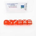 thumbnail image 1 of Orange Translucent Dice with White Pips D6 16mm (5/8in) Pack of 6 Wondertrail, 1 of 2
