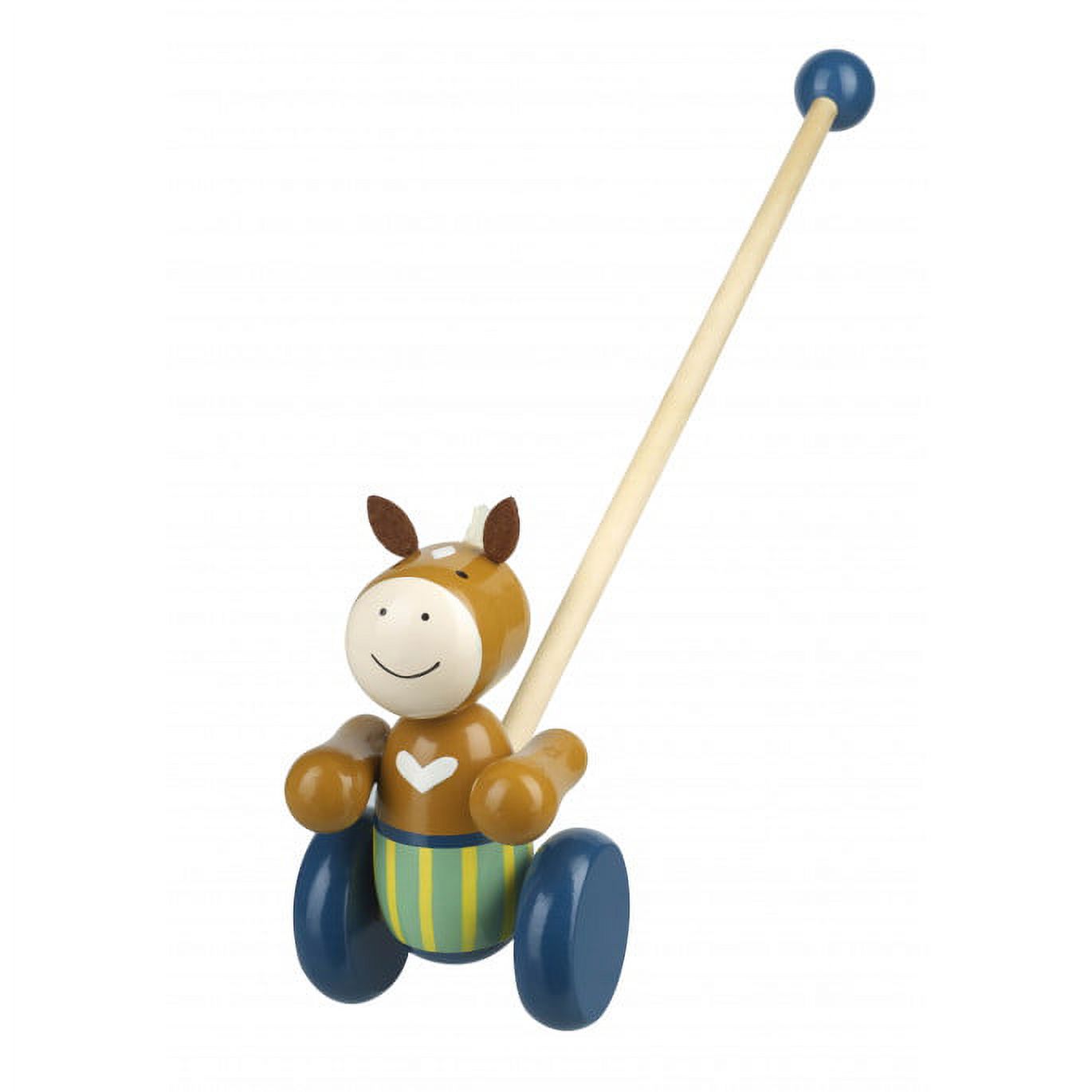 Orange Tree Toys OTT02049 Pony Push Along Wooden Toy