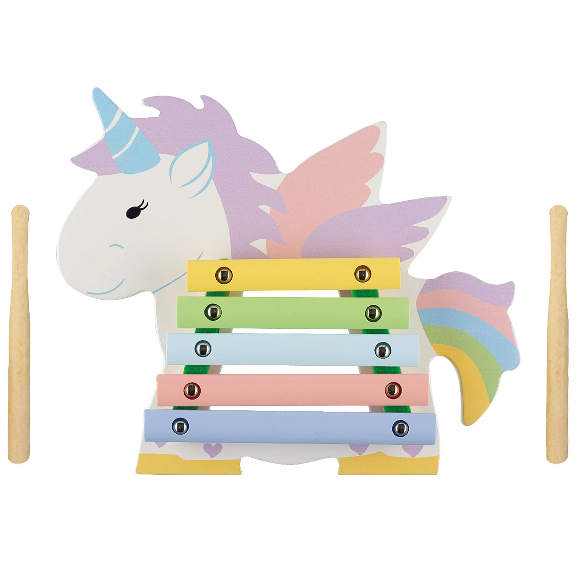 Orange Tree Toys: Xylophone: Unicorn - Wooden Musical Instrument Toy w/ 2 Drumsticks, Animal Shaped, Colorful Developmental Toy, Toddler & Kids, Ages 3+