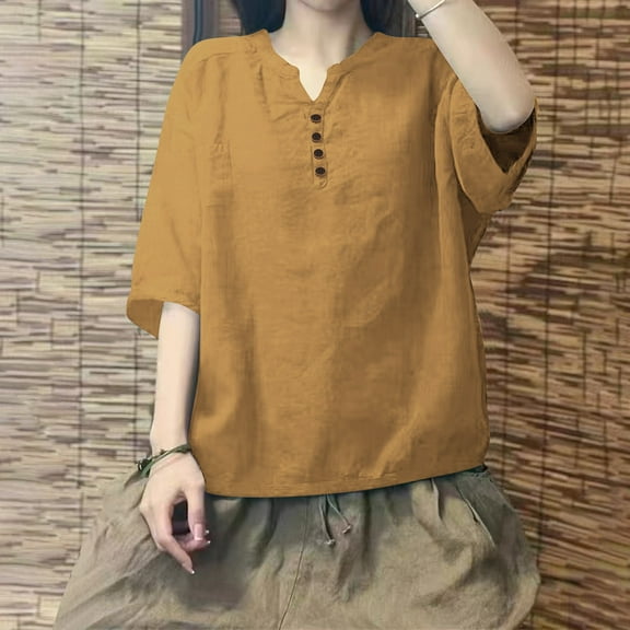 Orange Tshirts for Women's Fashion Casual V Neck Down Short Sleeve Top T Shirt Going Out Tops for Women