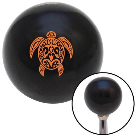 Orange Turtle Black Shift Knob with M16 x 1.5 Insert Shifter Auto Manual Custom