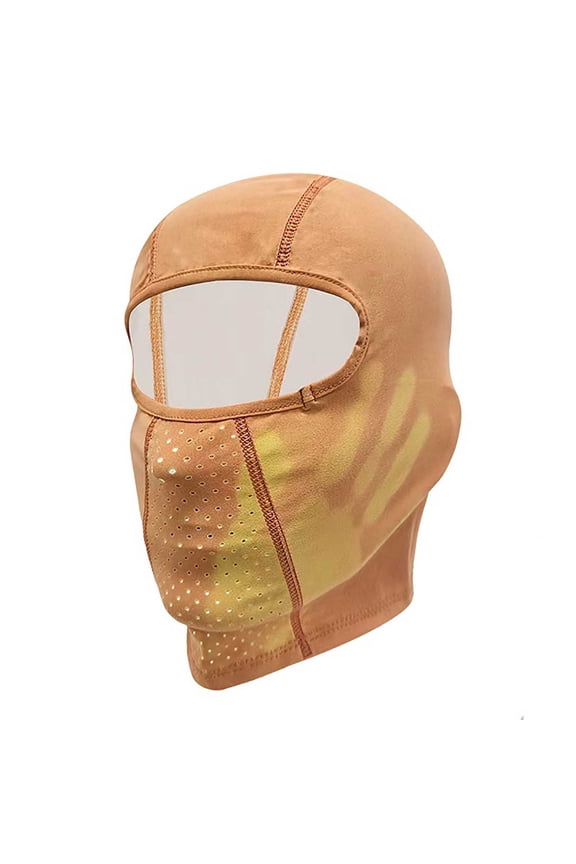 Orange Unisex Balaclava Face Mask Winter Windproof Thermal Head Cover For Skiing Motorcycle Hiking Outdoor Sports Cold Weather Activities Free Size