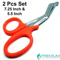 thumbnail image 1 of Orange Utility Scissor 5.5" & 7.25" Multi-Purpose Diy Ems Universal 2 Shears Set, 1 of 5