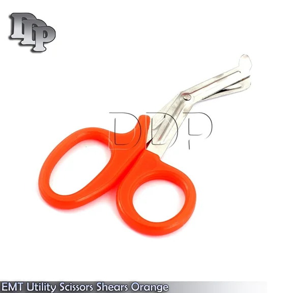 Orange Utility Scissors 5.5" Multi-Purpose Diy Ems Emt Universal Shears Tools