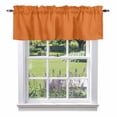 thumbnail image 1 of Orange Valance Curtain Solid Color Window Valances Rod Pocket Short Curtains Window Treatments for Kitchen Bedroom Bathroom Laundry 42" x 18", 1 of 9