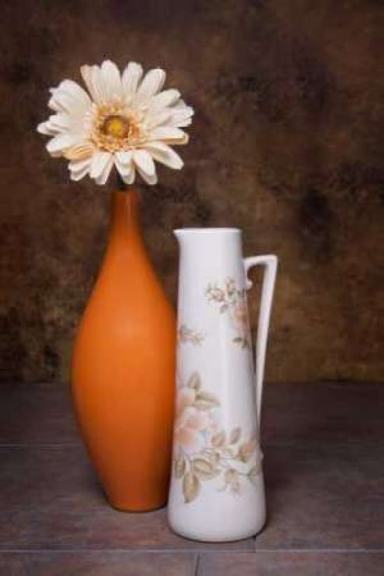 Orange Vase with Pitcher I Canvas Art - C Thomas McNemar (12 x 18)