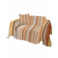 thumbnail image 1 of Orange Vertical Stripes Sofa Couch Covers for Dog,Washable Sectional Couch Slipcovers for Loveseat with Tassels,Ombre Geometric Abstract Minimalist Non Slip Sofa Throw Cover Blanket Large 71x102, 1 of 8