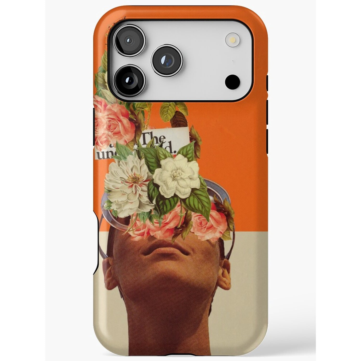 Orange Vintage Floral Collage Tough Case for Apple iPhone ...