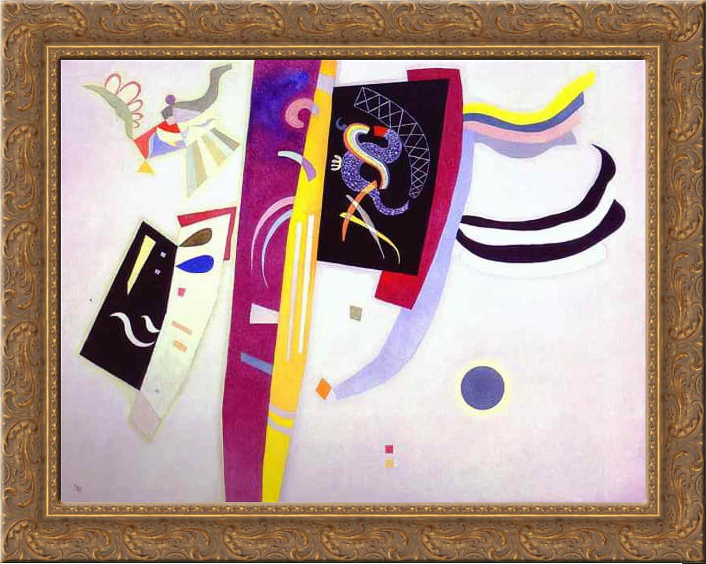 Orange-Violet 24x20 Gold Ornate Wood Framed Canvas Art by Wassily ...