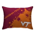 thumbnail image 1 of Orange Virginia Tech Hokies 20'' x 26'' Splatter Print Plush Bed Pillow, 1 of 1