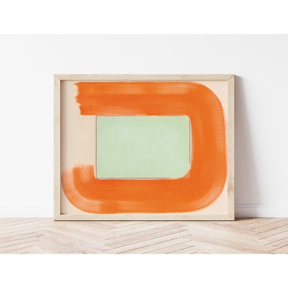 Orange Wall Art Poster Minimalist Poster , Poster Print Only