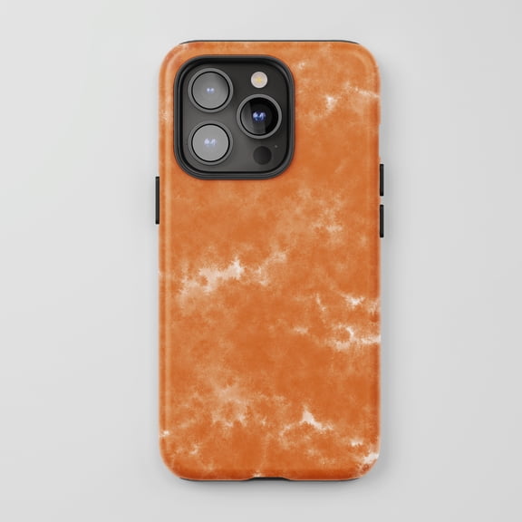 Orange Watercolor Cloud For All iPhone Series Tough Phone Case
