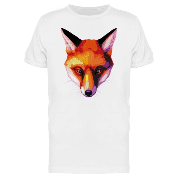 Orange Watercolor Fox Head Tee Men's -Image by Shutterstock