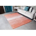 thumbnail image 1 of Orange & White 5x7' Area Rug for Living Room - Indoor Outdoor Reversible Cotton Rugs, 1 of 5
