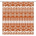 thumbnail image 1 of Orange White Boho Shower Curtain Modern Farmhouse Tribal Southwestern Retro Western Aztec Abstract Geometric Art Fabric Bath Curtains Decor Set with Hook, 1 of 3