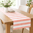 Orange & White Cabana Stripe Pure Linen Table Runner, 14 X 60 Inch ...