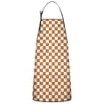 thumbnail image 1 of Orange and White Checkerboard Pattern Apron-Garden Aprons for Women with Pockets-Cotton Linen Waterproof Kitchen Cooking Gardening Aprons Adjustable for Kitchen,Cooking,BBQ and Salon 33x27 Inch, 1 of 7