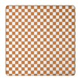 thumbnail image 1 of Orange and White Checkerboard Pattern Square Fitted Tablecloth with Elastic Edge,Square Table Cover,Washable Elastic Table Cover for Home Kitchen Party Decor 36"x36", 1 of 6