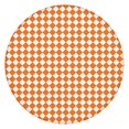 thumbnail image 1 of Orange and White Diamond Pattern Round Fitted Tablecloth with Elastic Edge,Dining Table Cover Waterproof,Outdoor Round Tablecloth for Camping,Dining,Indoor and Outdoor, 1 of 7