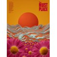 thumbnail image 1 of Orange White Groovy Retro This Must Be The Place Canvas Psychedelic Living Wall Art, 1 of 8