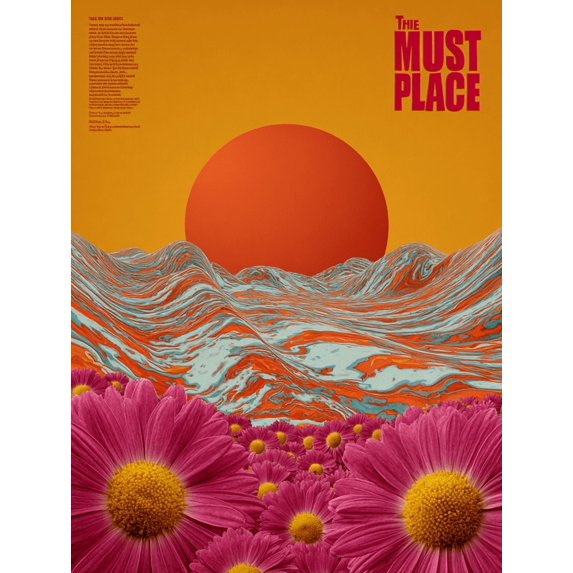 Orange White Groovy Retro This Must Be The Place Canvas Psychedelic Living Wall Art