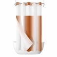thumbnail image 1 of Orange White Ombre No Hook Shower Curtain Waterproof, Bathroom Curtains with Snap in Liners and See Through Top Window, Farmhouse Country Minimalist Art Hotel Style Bathtub Curtains Shower 54"Wx78"L, 1 of 8