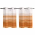 thumbnail image 1 of Orange White Ombre Kitchen Curtains Small Short 39 Inch Length, Farmhouse Retro Simple Striped Art Grommet Top Bedroom Living Room Curtains, Light Filtering Cafe Curtain Drapes 2 Panels Set 55''x39'', 1 of 9