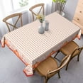 thumbnail image 1 of Orange and White Plaid Pumpkin Rectangle Tablecloth - 60x102 Inch Oblong Fall Checkered Halloween Table Cover Polyester Water-Repellent Washable Reusable and Durable for Party Picnic, 1 of 5
