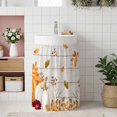 thumbnail image 1 of Orange White Pumpkin Fall Small Sink Skirt, Bathroom Vanity Cabinet Adhesive Curtain, Thanksgiving Wooden Autumn Leaves Utility Under Sink Cover Decorative Kitchen Cabinet Curtains 10"x11", 1 of 8